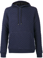 NAVY QUILTED HOODY