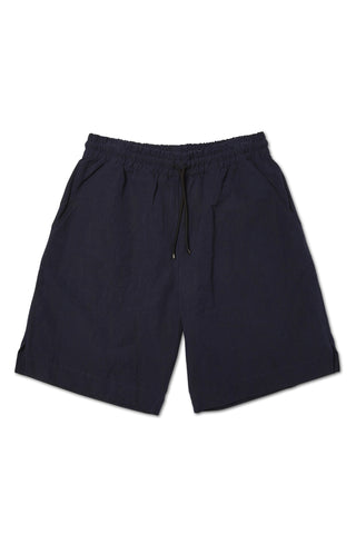 NAVY SEERSUCKER ATHLETIC SHORT