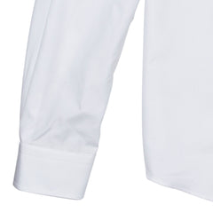 WHITE ROUNDED COLLAR SHIRT