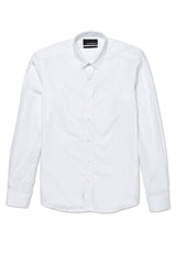 WHITE SHORTPOINT COLLAR SHIRT