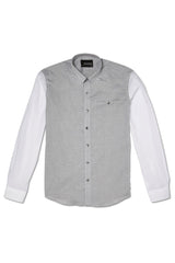 GREY CONTRAST SHORTPOINT SHIRT