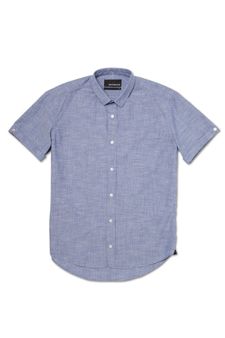 BLUE DOT SHORT SLEEVE SHORTPOINT SHIRT