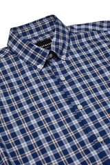 BLUE CHECK CLASSIC COLLAR WITH BUTTONS