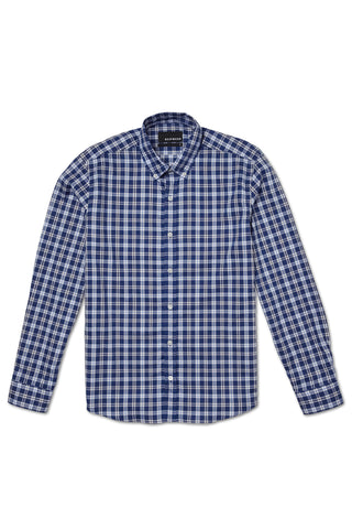 BLUE CHECK CLASSIC COLLAR WITH BUTTONS