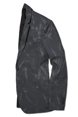 CHARCOAL LEAF PRINT BLAZER | TROUSER