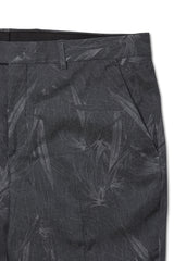 CHARCOAL LEAF PRINT BLAZER | TROUSER