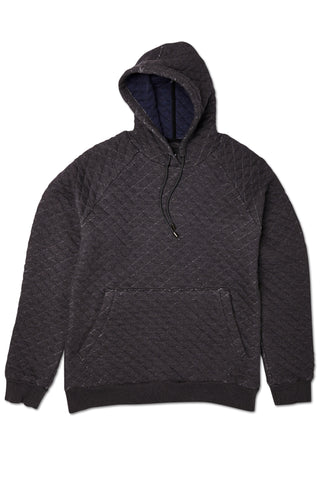 CHARCOAL QUILTED HOODY