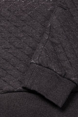 CHARCOAL QUILTED HOODY