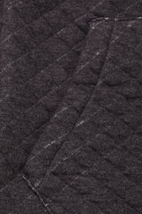 CHARCOAL QUILTED HOODY