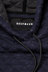 NAVY QUILTED HOODY
