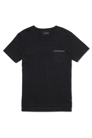 BLACK SELVEDGE POCKET TEE