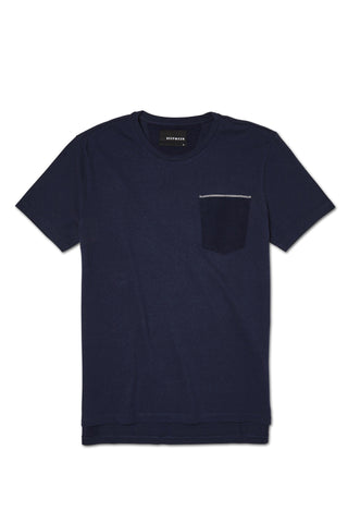 NAVY SELVEDGE POCKET TEE