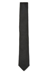 BLACK SKINNY SILK TIE