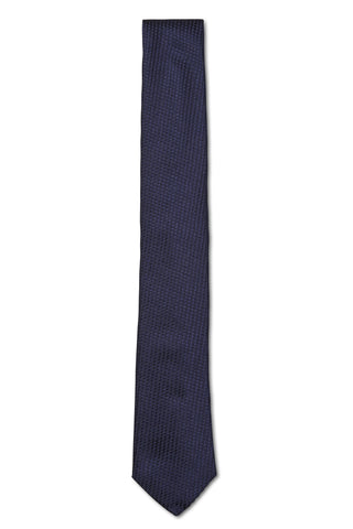 NAVY SKINNY SILK TIE