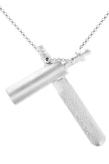 PATTERN CUT DRUM KEY NECKLACE